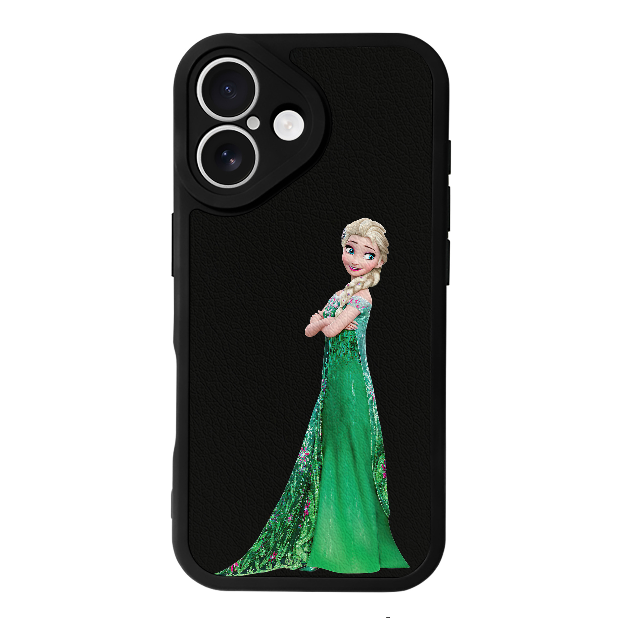 （画像用） アナと雪の女王 アンナ エルサ Frozen Anna Elsa 【iPhone 16シリーズ対応】シリコンスマホケース（レザー調） 材質：シリコン